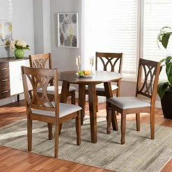 Baxton Studio Leon Dining Table & Chair 5-piece Set -Baxton Studio Sales unnamed file 5011