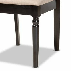Baxton Studio Ramiro Dining Table & Chair 7-piece Set Sand Dark Brown -Baxton Studio Sales unnamed file 5019