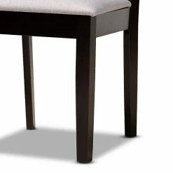 Baxton Studio Lilly Gray 5-Piece Dining Set Gray Dark Brown -Baxton Studio Sales unnamed file 5035