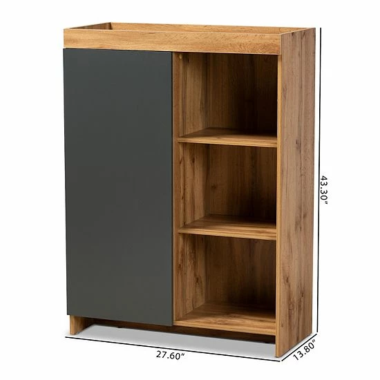 Baxton Studio Caspian Shoe Cabinet Floor Decor 8 Baxton Studio Caspian Shoe Cabinet Floor Decor - Image 8