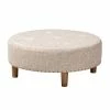 Baxton Studio Vinet Ottoman Beige