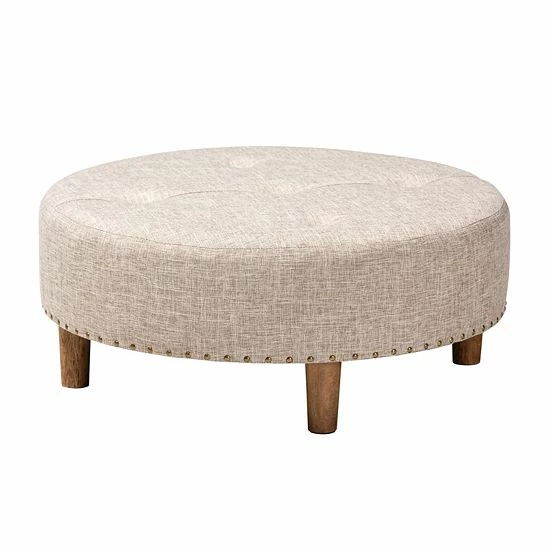 Baxton Studio Vinet Ottoman Beige 1 Baxton Studio Vinet Ottoman Beige