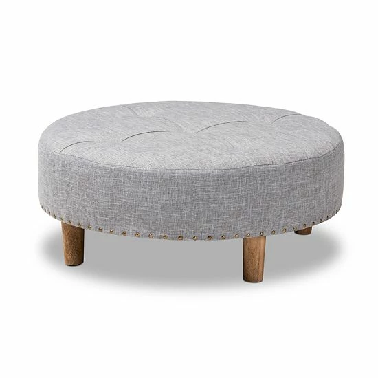 Baxton Studio Vinet Ottoman Beige 7 Baxton Studio Vinet Ottoman Beige - Image 7