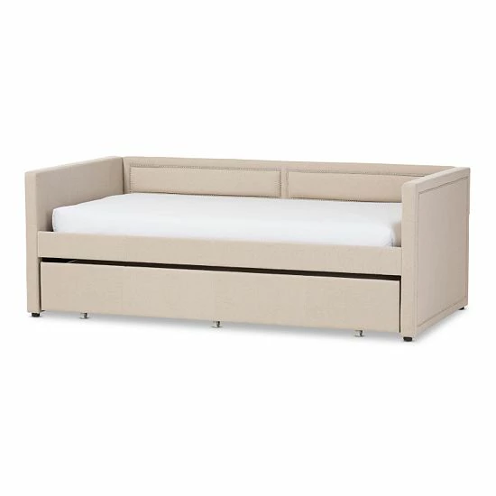 Baxton Studio Raymond Twin Daybed & Trundle Gray 3 Baxton Studio Raymond Twin Daybed & Trundle Gray - Image 3