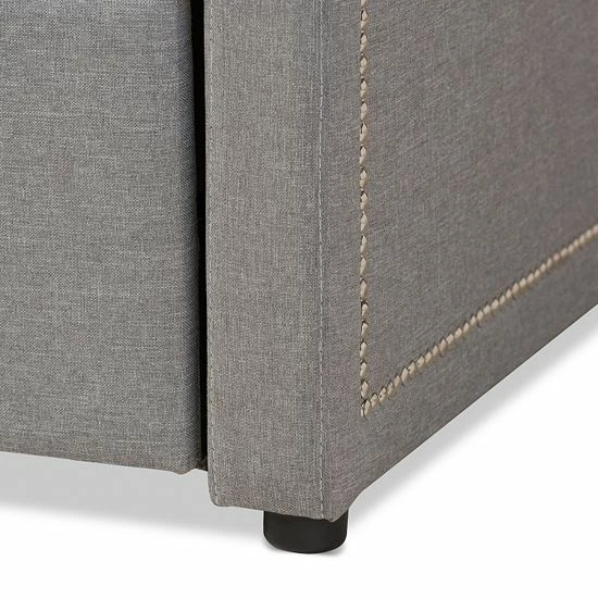 Baxton Studio Raymond Twin Daybed & Trundle Gray 6 Baxton Studio Raymond Twin Daybed & Trundle Gray - Image 6