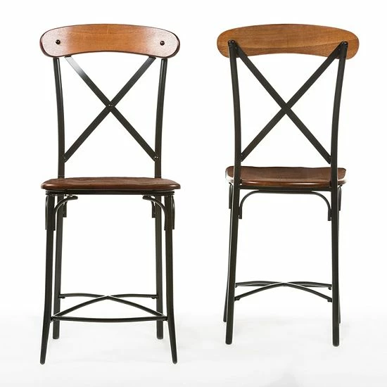 Baxton Studio Broxburn Bar Stool 2-piece Set 2 Baxton Studio Broxburn Bar Stool 2-piece Set - Image 2