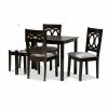 Baxton Studio Lenoir Dining Set Brown