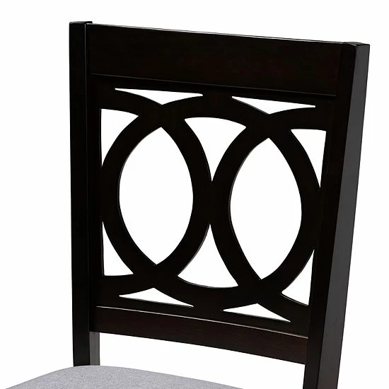 Baxton Studio Lenoir Dining Set Brown 4 Baxton Studio Lenoir Dining Set Brown - Image 4