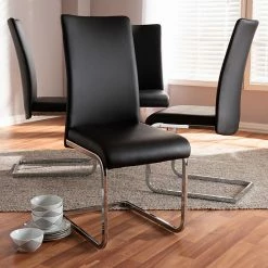 Baxton Studio Cyprien Dining Chair 4-piece Set Black 9 Baxton Studio Cyprien Dining Chair 4-piece Set Black -Baxton Studio Sales unnamed file 5136