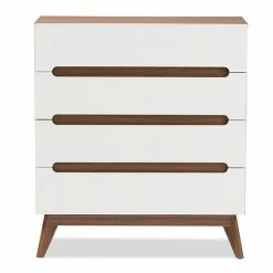 Baxton Studio Calypso Mid-Century 4-Drawer Dresser -Baxton Studio Sales unnamed file 5156