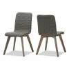 Baxton Studio Sugar Dining Chair 2-piece Set Dark Gray