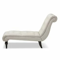 Baxton Studio Layla Mid-Century Modern Chaise Lounge Light Beige -Baxton Studio Sales unnamed file 5167