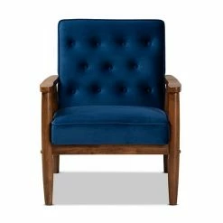 Baxton Studio Sorrento Mid-Century Modern Lounge Chair Navy -Baxton Studio Sales unnamed file 5193