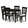 Baxton Studio Mael 5-Piece Dining Set Gray