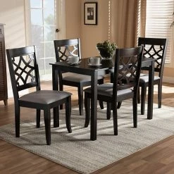 Baxton Studio Mael 5-Piece Dining Set Gray -Baxton Studio Sales unnamed file 5197