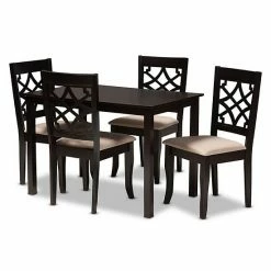 Baxton Studio Mael 5-Piece Dining Set Gray -Baxton Studio Sales unnamed file 5201
