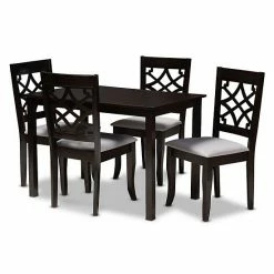 Baxton Studio Mael 5-Piece Dining Set Gray -Baxton Studio Sales unnamed file 5202