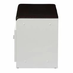 Baxton Studio Margaret Shoe Cabinet Bench White 6 Baxton Studio Margaret Shoe Cabinet Bench White -Baxton Studio Sales unnamed file 5246