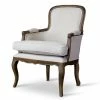 Baxton Studio Napoleon French Accent Chair White Ash