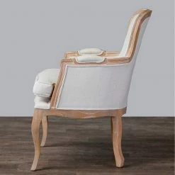 Baxton Studio Napoleon French Accent Chair White Ash -Baxton Studio Sales unnamed file 5251