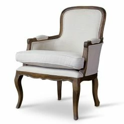 Baxton Studio Napoleon French Accent Chair White Ash -Baxton Studio Sales unnamed file 5253