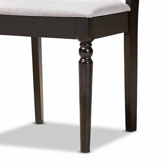 Baxton Studio Alma Gray 5-Piece Dining Set 7 Baxton Studio Alma Gray 5-Piece Dining Set - Image 7