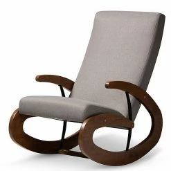 Baxton Studio Kaira Rocking Chair Beige