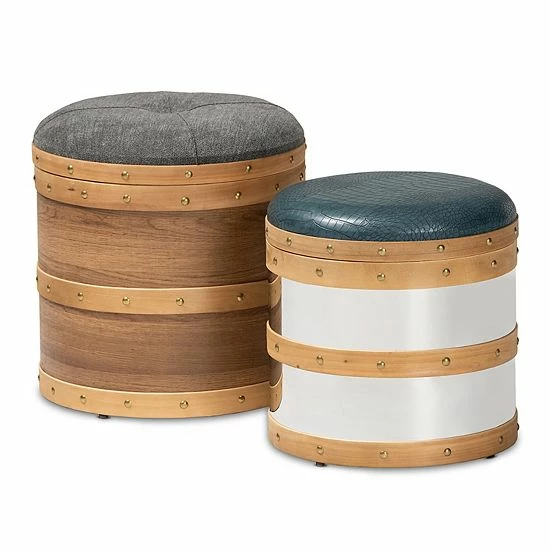 Baxton Studio Caleb Ottoman 1 Baxton Studio Caleb Ottoman
