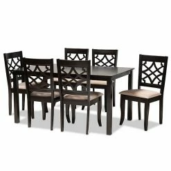 Baxton Studio Mael Dining Table & Chair 7-piece Set