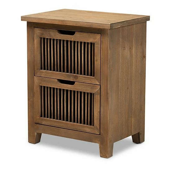 Baxton Studio Clement 2-Drawer Nightstand Table Baxton Studio Clement 2-Drawer Nightstand Table -Baxton Studio Sales unnamed file 5286