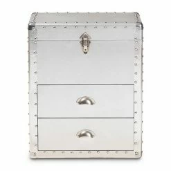Baxton Studio Serge Lift-Top 2-Drawer Silver Storage Cabinet -Baxton Studio Sales unnamed file 5303