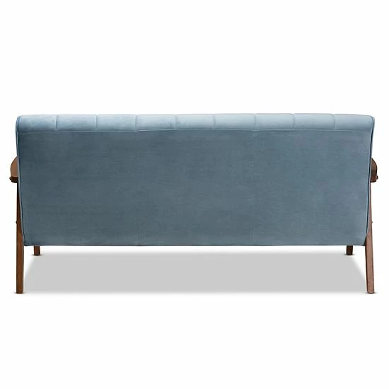 Baxton Studio Asta Mid-Century Modern Sofa Gray 3 Baxton Studio Asta Mid-Century Modern Sofa Gray - Image 3