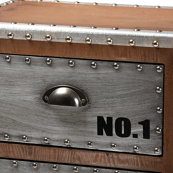 Baxton Studio Avere Silver Storage Cabinet 4 Baxton Studio Avere Silver Storage Cabinet - Image 4