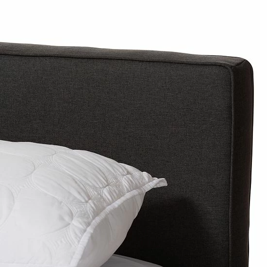 Baxton Studio Iselin Dark Gray Queen Platform Bed 5 Baxton Studio Iselin Dark Gray Queen Platform Bed - Image 5