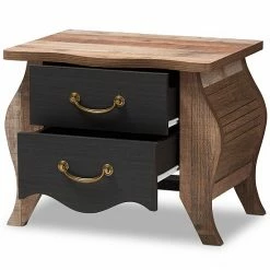 Baxton Studio Romilly Black Nightstand -Baxton Studio Sales unnamed file 5361