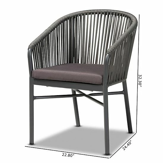 Baxton Studio Marcus Outdoor Dining Chair 6 Baxton Studio Marcus Outdoor Dining Chair - Image 6