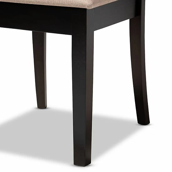 Baxton Studio Minette Dining Table, Bench & Chair 6-piece Set 8 Baxton Studio Minette Dining Table, Bench & Chair 6-piece Set - Image 8