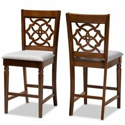 Baxton Studio Oscar Counter Stool 2-piece Set