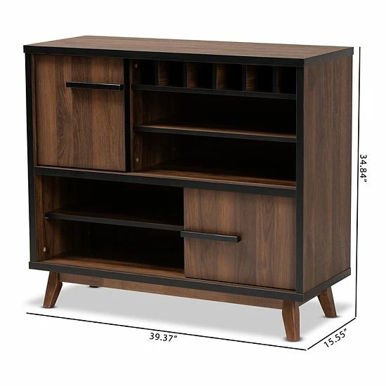 Baxton Studio Margo Wine Storage Cabinet 7 Baxton Studio Margo Wine Storage Cabinet - Image 7