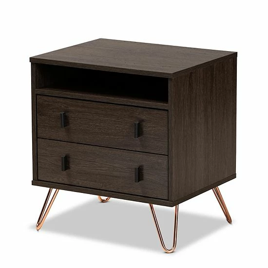 Baxton Studio Glover Nightstand 1 Baxton Studio Glover Nightstand