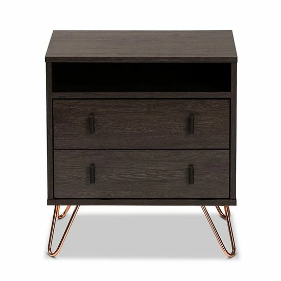 Baxton Studio Glover Nightstand 3 Baxton Studio Glover Nightstand - Image 3