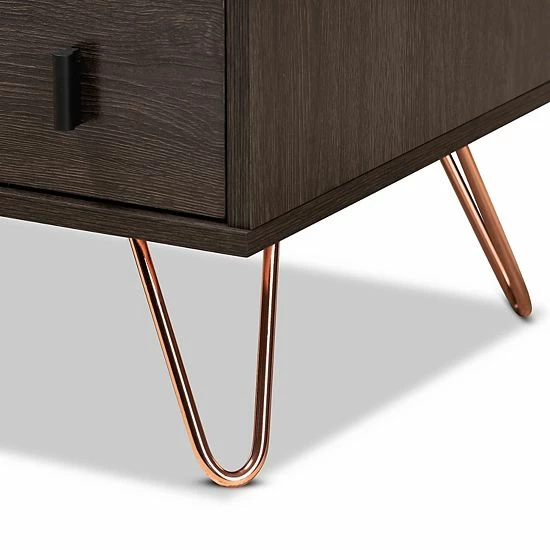 Baxton Studio Glover Nightstand 6 Baxton Studio Glover Nightstand - Image 6