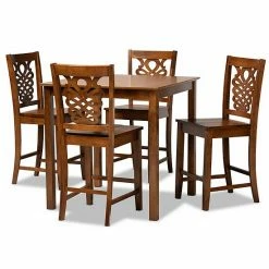 Baxton Studio Gervais Pub 5-piece Set Walnut Brown 8 Baxton Studio Gervais Pub 5-piece Set Walnut Brown -Baxton Studio Sales unnamed file 5443