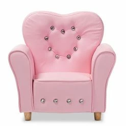 Baxton Studio Mabel Pink Kids Chair