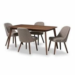Baxton Studio Mid-Century Rounded Chair & Table Dining 5-piece Set Dark Gray 9 Baxton Studio Mid-Century Rounded Chair & Table Dining 5-piece Set Dark Gray -Baxton Studio Sales unnamed file 5488
