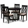 Baxton Studio Julie Dining Table & Chair 5-piece Set