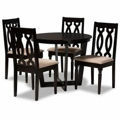 Baxton Studio Julie Dining Table & Chair 5-piece Set