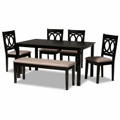 Baxton Studio Bennett Dining Table 6-piece Set Sand Dark Brown 17 Baxton Studio Bennett Dining Table 6-piece Set Sand Dark Brown -Baxton Studio Sales unnamed file 5520