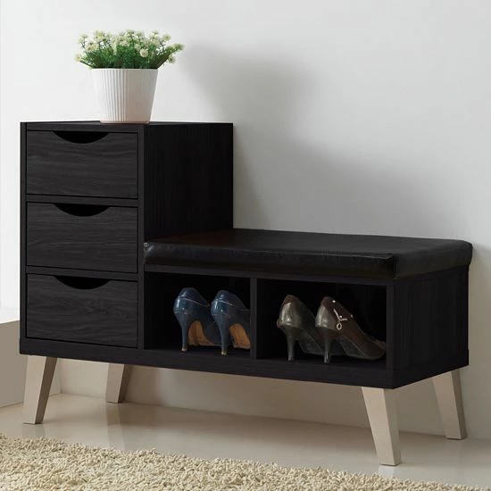 Baxton Studio Arielle Wood Shoe Storage Bench 1 Baxton Studio Arielle Wood Shoe Storage Bench