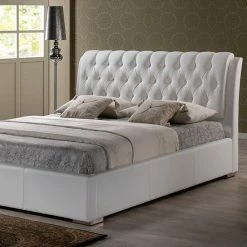 Baxton Studio Bianca Tufted Modern Full Bed White
